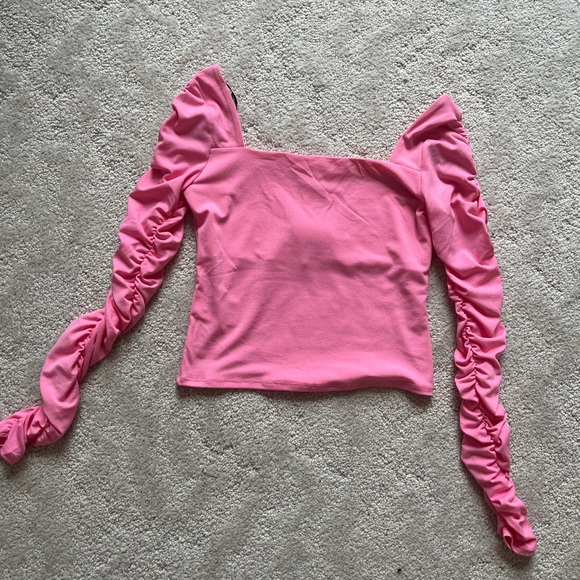 Pink Ruffled Sleeve H&M Top - Picture 3 of 4